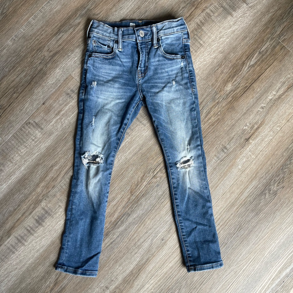 Gap distressed little kid skinny jeans